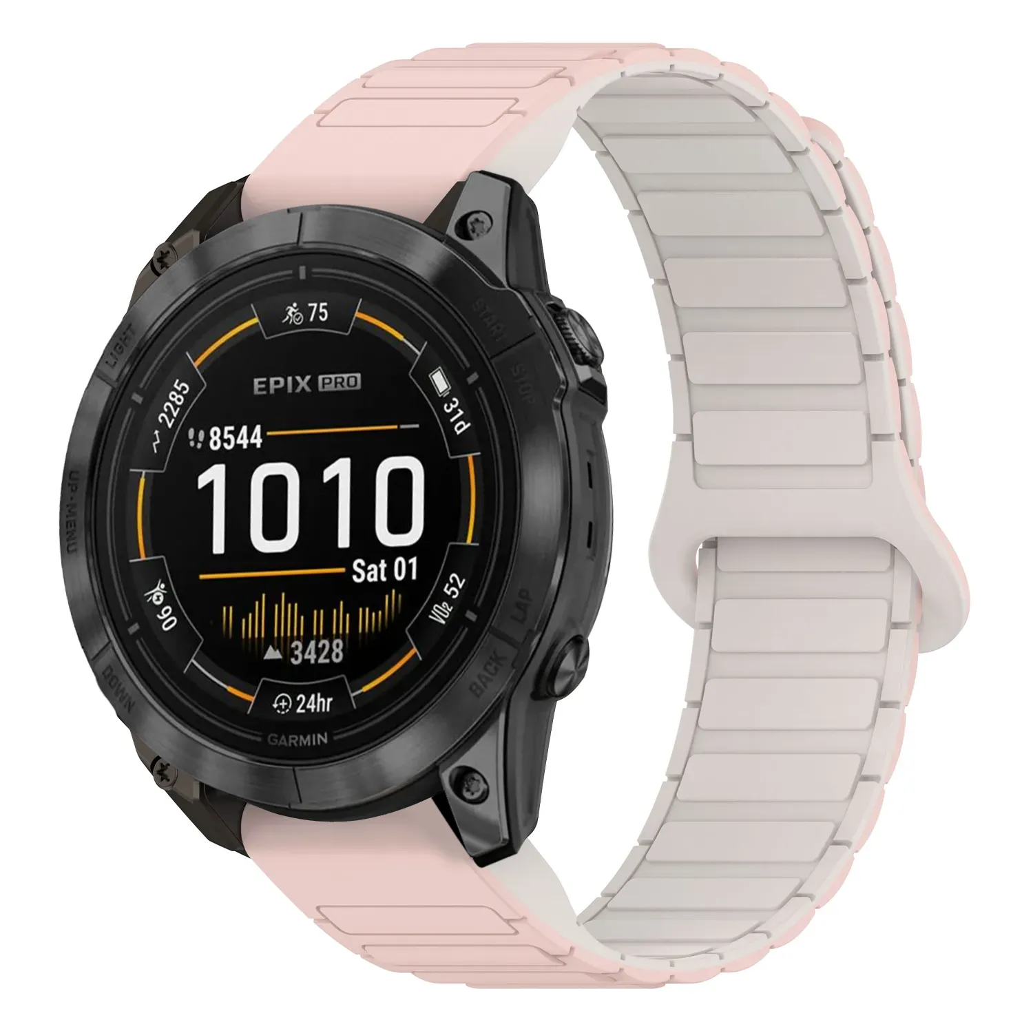 ep.g.r88.13.17 Main Pink & Beige StrapsCo MagLoop Active Watch Band Strap for Garmin Epix Pro – 42mm