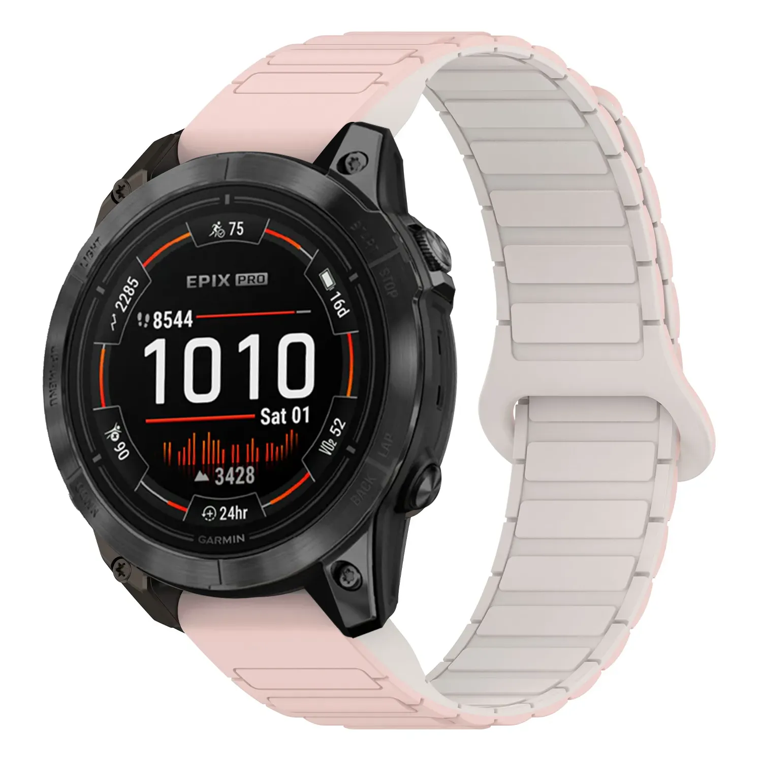ep.g.r88.13.17 Main Pink & Beige StrapsCo MagLoop Active Watch Band Strap for Garmin Epix Pro – 47mm