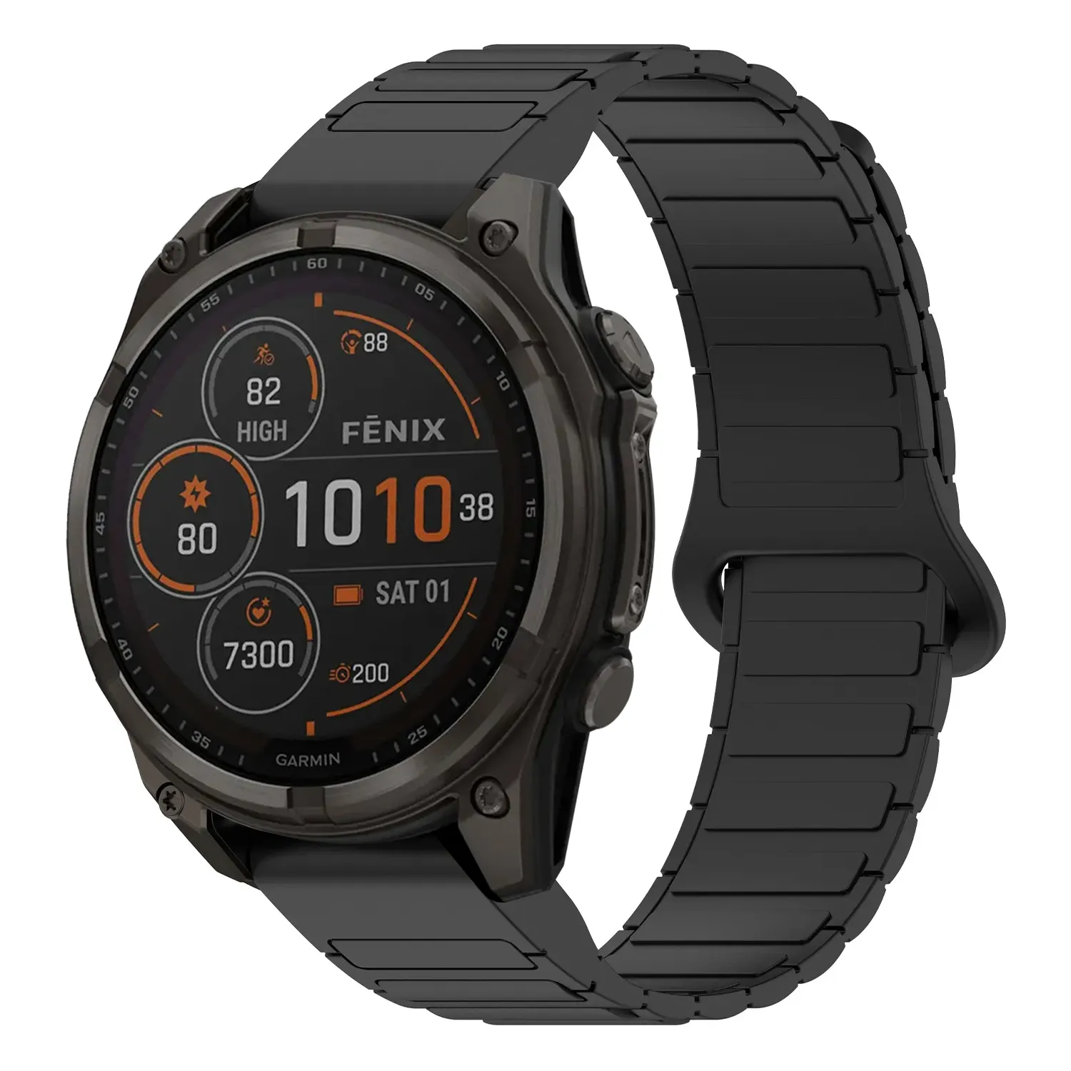 f8.g.r88.1 Main Black StrapsCo MagLoop Active Watch Band Strap for Garmin Fenix 8 & 8 Pro – 47mm