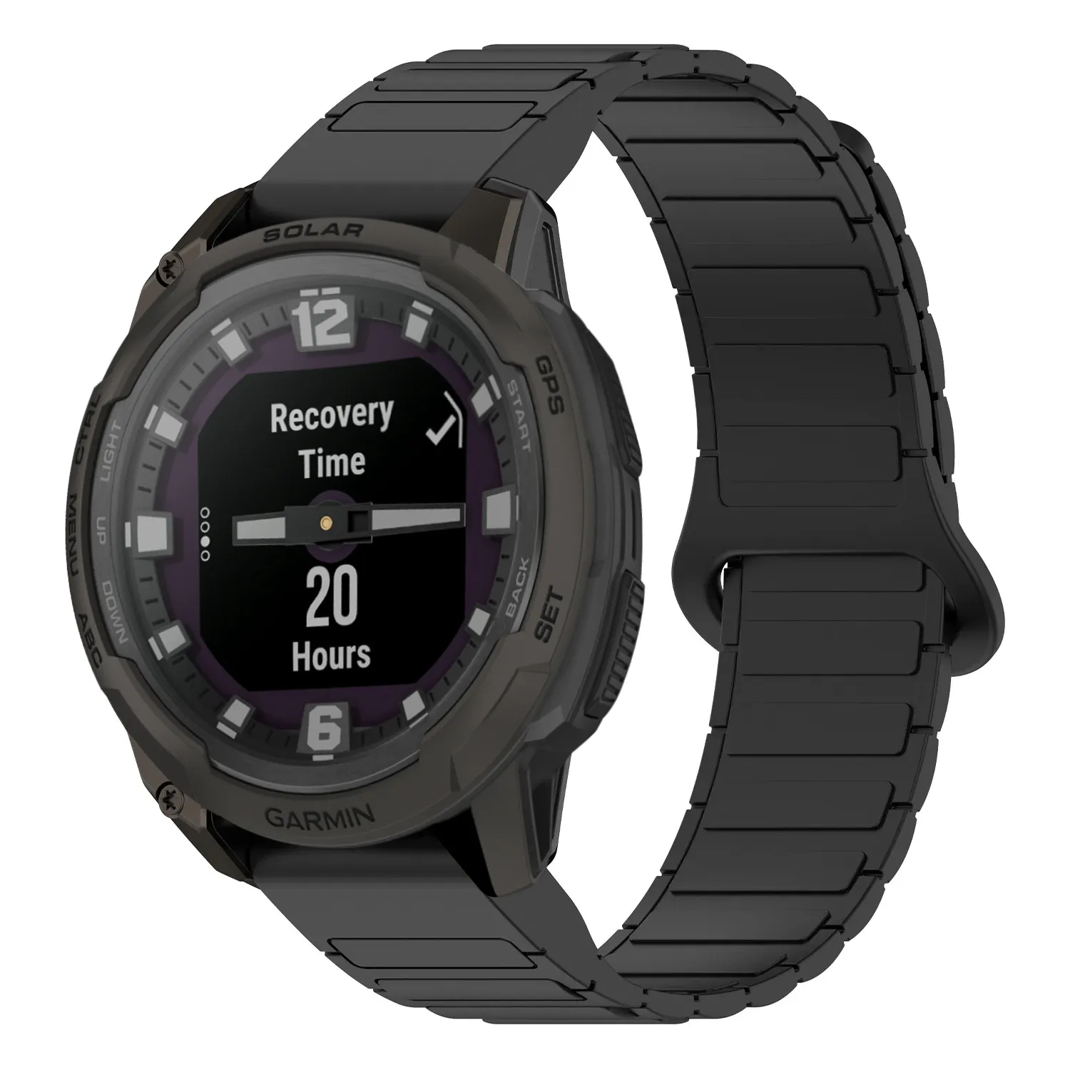 ie.g.r88.1 Main Black StrapsCo MagLoop Active Watch Band Strap for Garmin Instinct E – 45mm