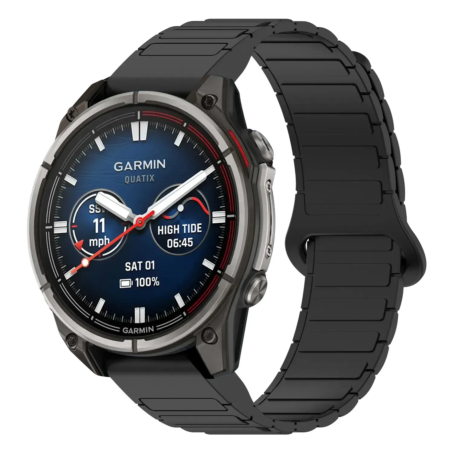 qtx8.g.r88.1 Main Black StrapsCo MagLoop Active Watch Band Strap for Garmin Quatix 8 – 47mm