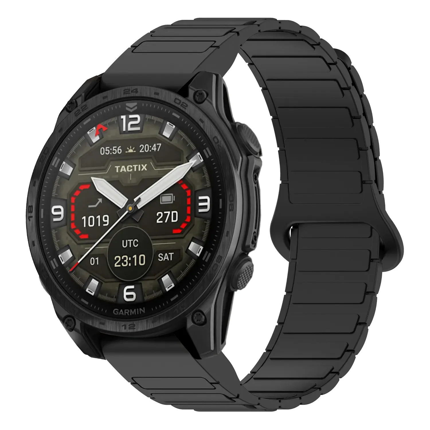 t8.g.r88.1 Main Black StrapsCo MagLoop Active Watch Band Strap for Garmin Tactix 8 – 47mm