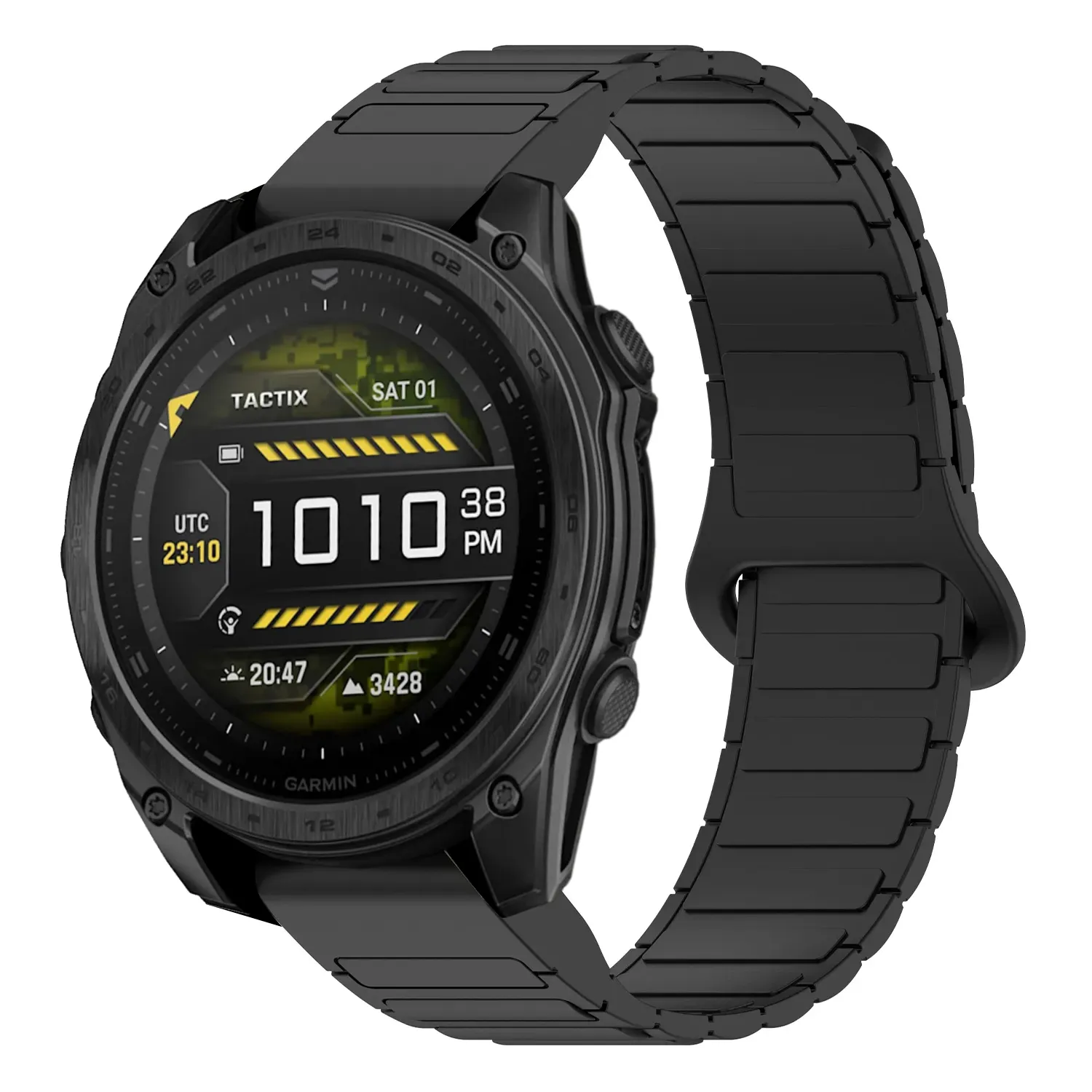 t8.g.r88.1 Main Black StrapsCo MagLoop Active Watch Band Strap for Garmin Tactix 8 – 51mm