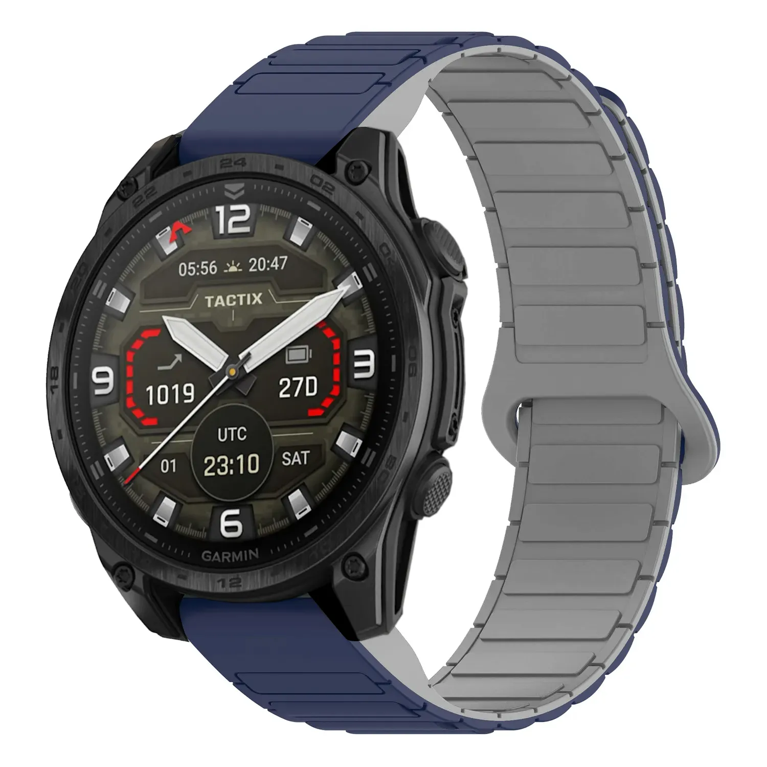t8.g.r88.5.7 Main Midnight & Grey StrapsCo MagLoop Active Watch Band Strap for Garmin Tactix 8 – 47mm