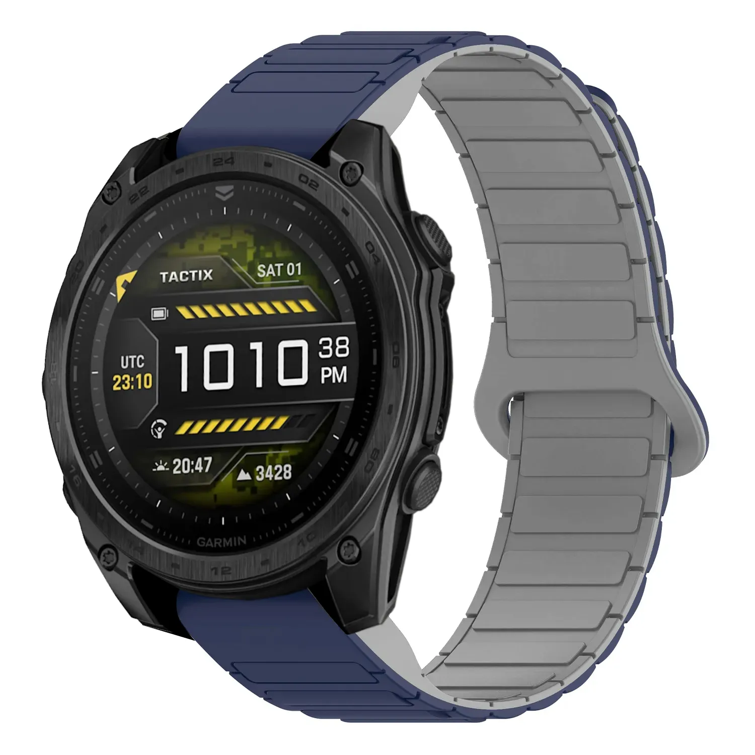 t8.g.r88.5.7 Main Midnight & Grey StrapsCo MagLoop Active Watch Band Strap for Garmin Tactix 8 – 51mm