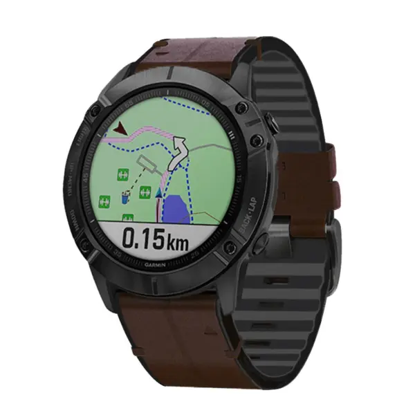 g.r73.2 22 Main Brown StrapsCo Silicone Strap for Garmin Fenix 5 5 Plus 6 Forerunner 935 Quatix 5