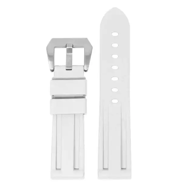 fk22.22 Up White DASSARI Heavy Duty FKM Rubber Watch Band Strap 22mm 24mm