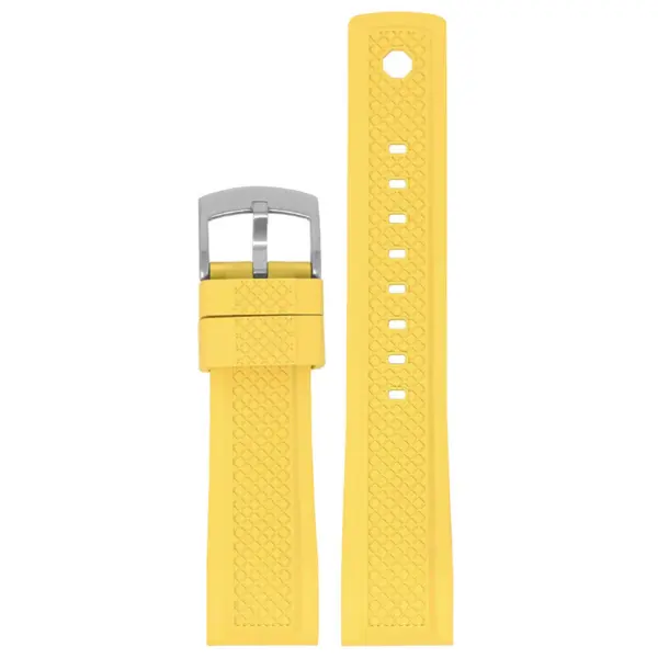 fk7.10 Main Yellow Rugged FKM Rubber Sport Strap StrapsCo Silicone Rubber Band