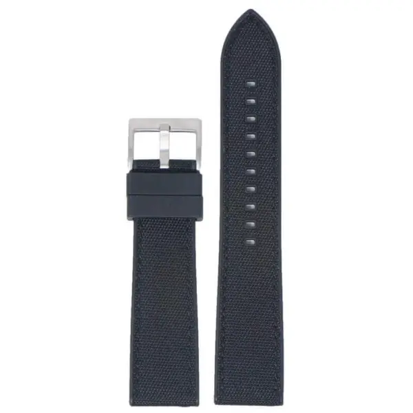 fk15.1 Up Black DASSARI Sailcloth FKM Hybrid Watch Band Strap 20mm 22mm