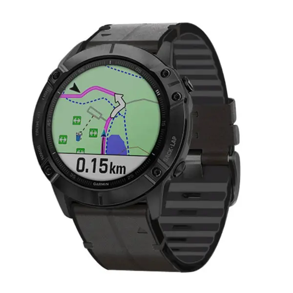 Leather Hybrid Strap for Garmin Fenix 8 in 51mm, combining style and durability for outdoor adventures. Perfect fit for your smartwatch, enhancing both comfort and functionality