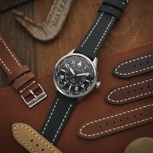 Df3 Creative StrapsCo Vintage Leather Strap With Stitching