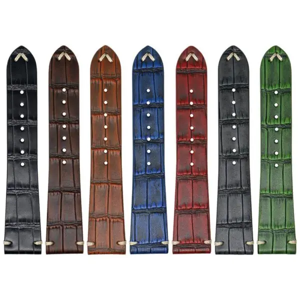 ds20 All Colors DASSARI Vintage Alligator Leather Watch Band Strap 18mm 19mm 20mm 21mm 22mm 24mm