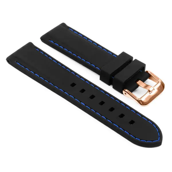 pu1.1.5.rg-Main-Black-Blue-Rose-Gold-Buckle-StrapsCo-Silicone-Rubber-Divers-Watch-Band-Strap-with-Contrast-Stitching