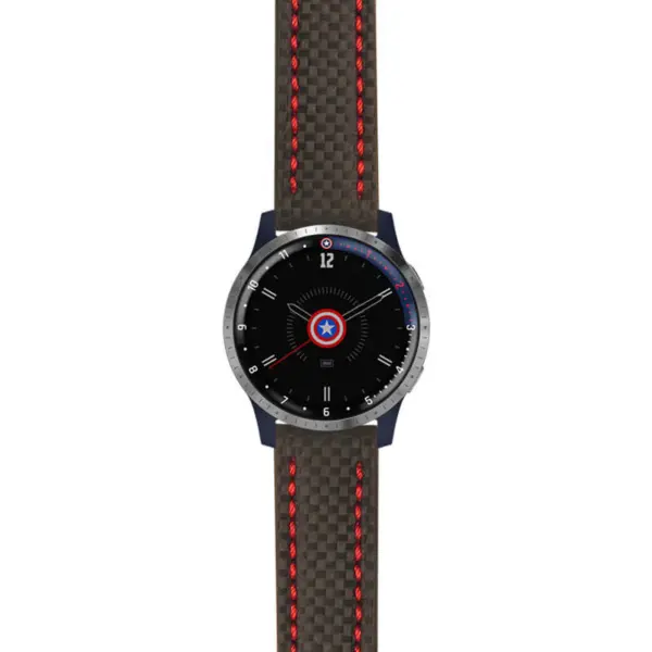 g.lh.fa.st25 Main Black & Red StrapsCo Heavy Duty Carbon Fiber Watch Strap 22mm
