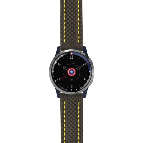 g.lh.fa.st25 Main Black & Yellow StrapsCo Heavy Duty Carbon Fiber Watch Strap 22mm