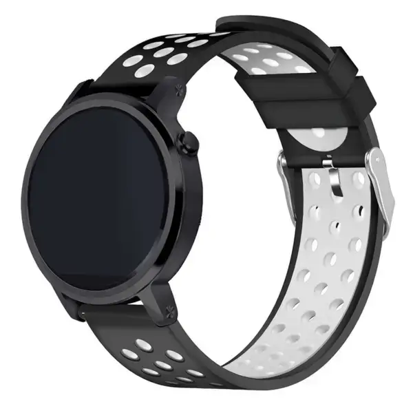 S.r6.1.22 Silicone Sport Quick Release Strap For Gear S3 In Black And White