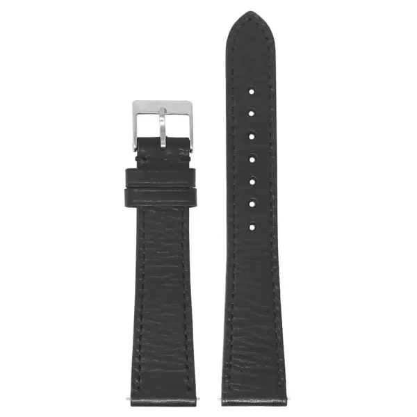ds30.1 Main Black DASSARI Classic Stitched Leather Watch Band Strap Quick Release 18mm 19mm 20mm 21mm 22mm