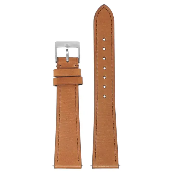 ds30.8 Main Rust DASSARI Classic Stitched Leather Watch Band Strap Quick Release 18mm 19mm 20mm 21mm 22mm