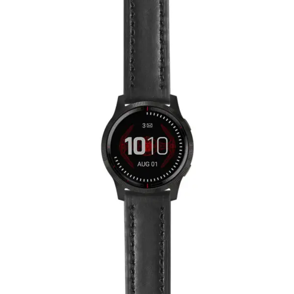 g.ls.dv.st23 Main Black StrapsCo Heavy Duty Mens Leather Watch Band Strap 22mm
