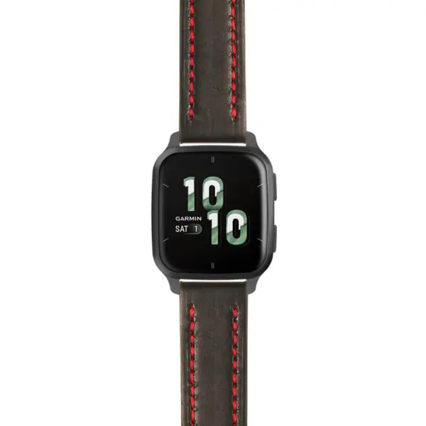 g.vsq2.st23 Main Black & Red StrapsCo Heavy Duty Mens Leather Watch Band Strap 20mm