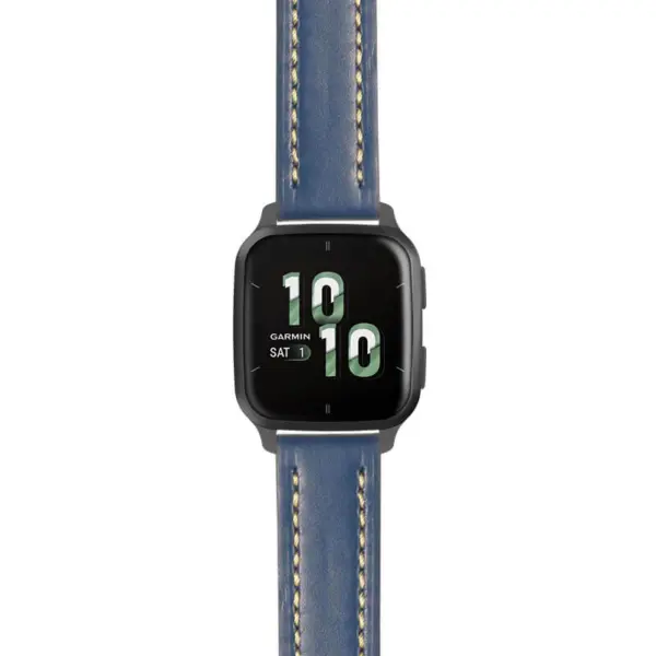 g.vsq2.st23 Main Blue & White StrapsCo Heavy Duty Mens Leather Watch Band Strap 20mm