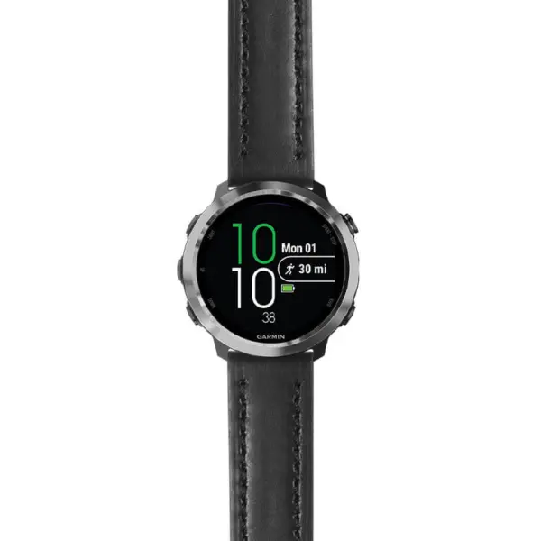 g.f645.st23 Main Black StrapsCo Heavy Duty Mens Leather Watch Band Strap 20mm
