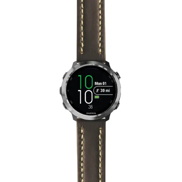 g.f645.st23 Main Black & White StrapsCo Heavy Duty Mens Leather Watch Band Strap 20mm