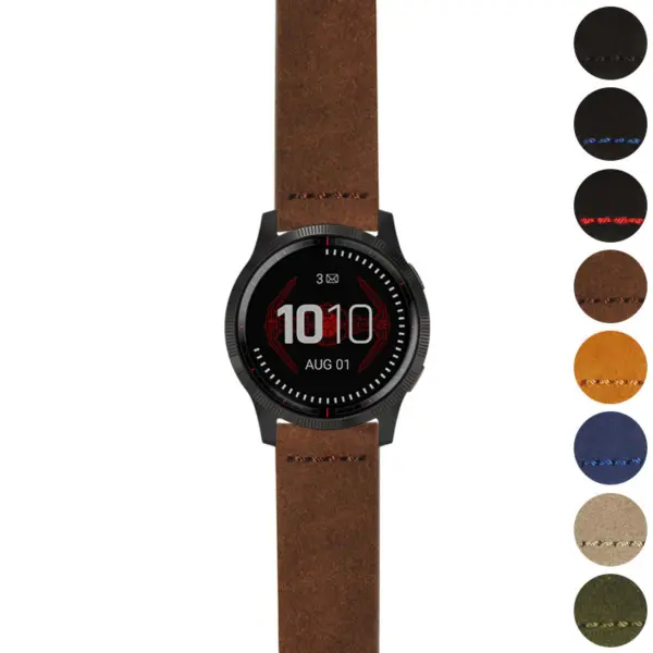 Heavy-duty suede strap for Garmin Legacy Saga Series: Darth Vader. Features a stylish design and is compatible with the Darth Vader model. Available in various colors