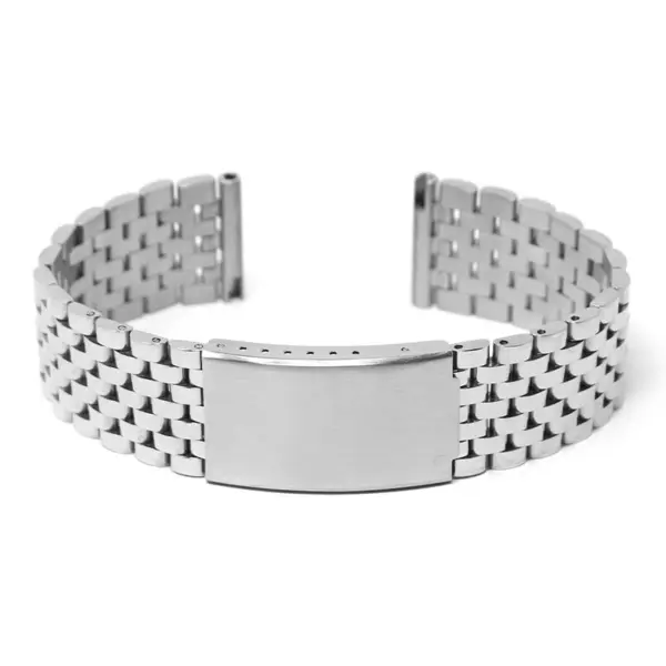 M.bd2.ss Main Polished Silver StrapsCo Stainless Steel Vintage Beads Of Rice Bracelet Quick Release Strap 18mm 19mm 20mm 21mm 22mm