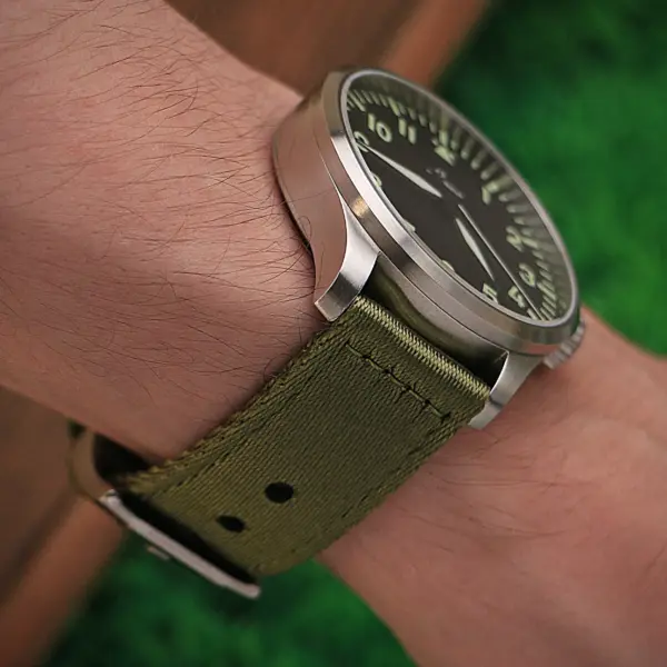 ny200.11 WristArmy Green Fatigues Pro Seatbelt Two Piece Watch Band Strap 20mm 22mm