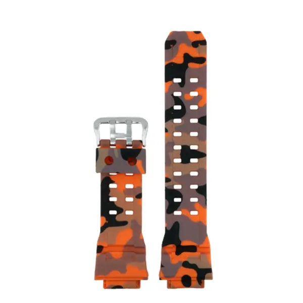 gs.r2.12c Camo Orange Up StrapsCo Fitted Rubber Watch Band Strap For G SHOCK GW 9400