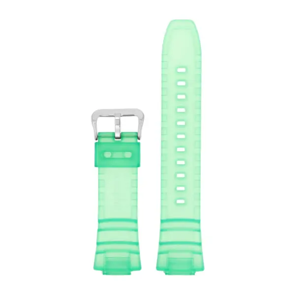 gs.r1.11 Up Green StrapsCo Fitted Rubber Watch Band Strap For Casio MCW 100H