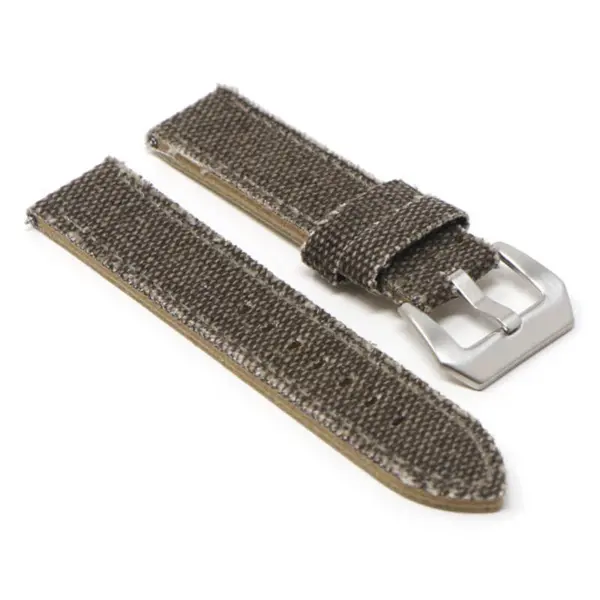 ps6.7 Angle Ash Grey DASSARI Frayed Edge Canvas Strap