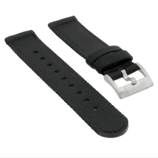 ny200.1 Angle Midnight Black Pro Seatbelt Two Piece Watch Band Strap 20mm 22mm