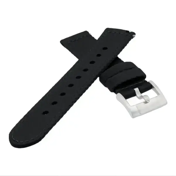 ny200.1 Cross Midnight Black Pro Seatbelt Two Piece Watch Band Strap 20mm 22mm