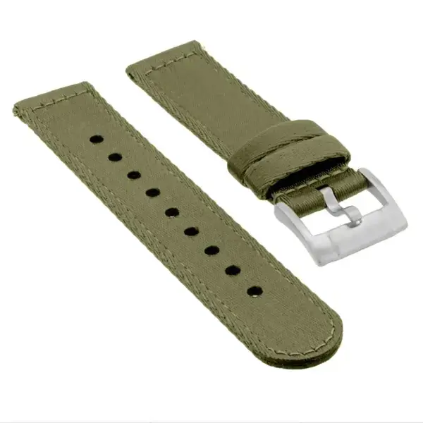 ny200.11 Angle Army Green Fatigues Pro Seatbelt Two Piece Watch Band Strap 20mm 22mm