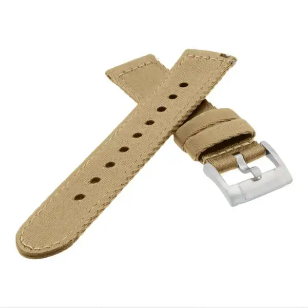 ny200.17 Cross Khaki Camel Pro Seatbelt Two Piece Watch Band Strap 20mm 22mm
