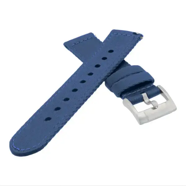 ny200.5 Cross Navy Blue Pro Seatbelt Two Piece Watch Band Strap 20mm 22mm