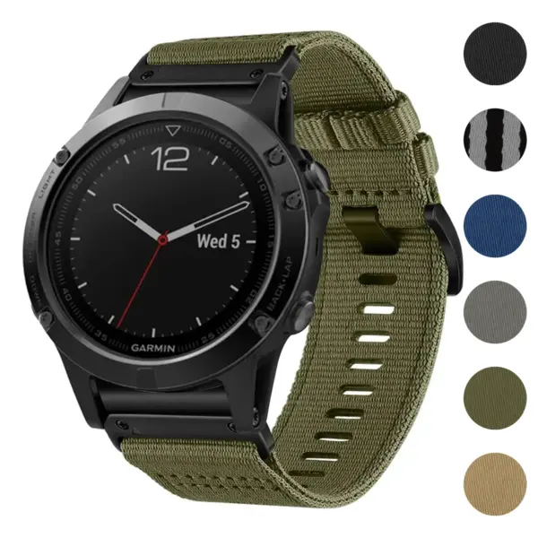 Pro Seatbelt Strap for Garmin Fenix 7/7X in olive green, showcasing a durable design and compatible with Garmin Fenix 7 and 7X models. Ideal for active lifestyles