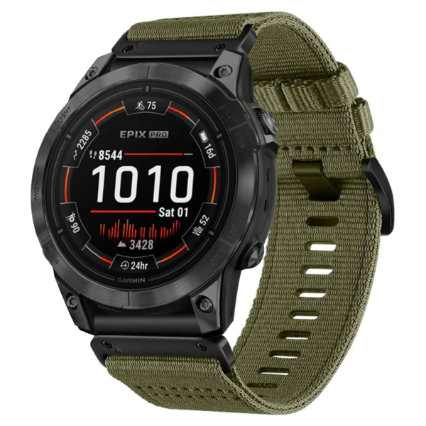 g.ny200.11 Green Camo Pro Seatbelt Two Piece Watch Band Strap for Garmin Epix Pro