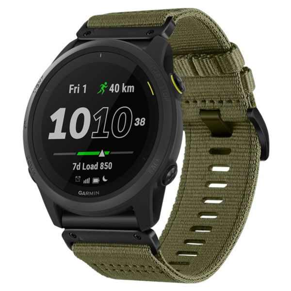 g.ny200.11 Green Cargo Pro Seatbelt Two Piece Watch Band Strap for Garmin Forerunner 745