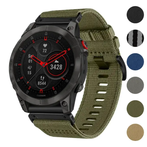 Pro Seatbelt Strap for Garmin Epix Gen 2, featuring a durable design in olive green, compatible with Garmin Epix Gen 2 and Garmin Epix models