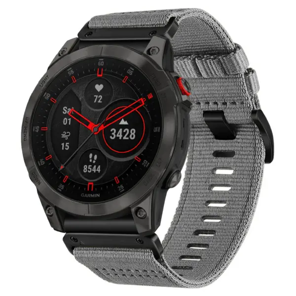 g,ny200.7 Grey Slate Pro Seatbelt Two Piece Watch Band Strap for Garmin Epix Gen 2