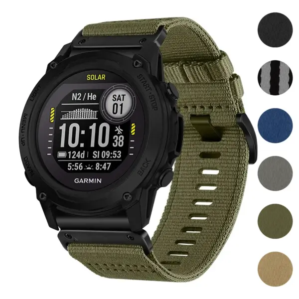 Pro Seatbelt Strap for Garmin Descent G1, featuring a durable design in various colors, perfect for enhancing your smartwatch style and functionality