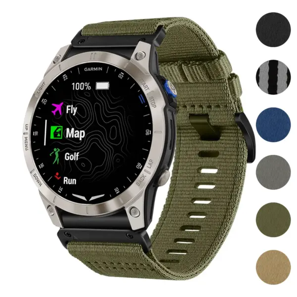 Pro Seatbelt Strap for Garmin D2 Mach 1, featuring a durable design and various color options. Ideal for enhancing comfort and style while using the smartwatch