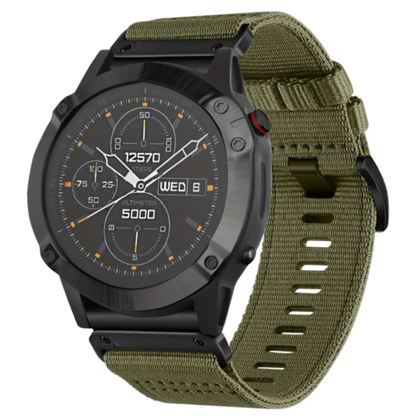 g.ny200.11 Green Camo Pro Seatbelt Two Piece Watch Band Strap for Garmin Approach S60