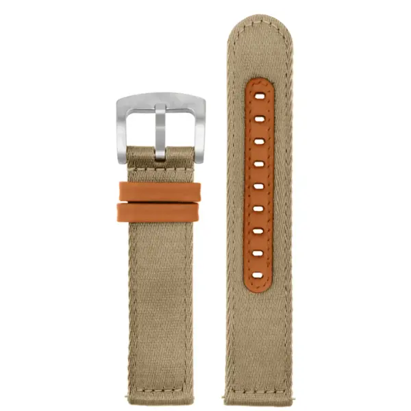ny201.17.2 Up Khaki StrapsCo Two Piece Explorer Watch Band Strap 20mm 22mm