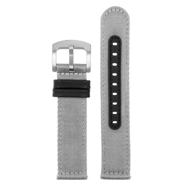 ny201.7.1 Up Grey StrapsCo Two Piece Explorer Watch Band Strap 20mm 22mm