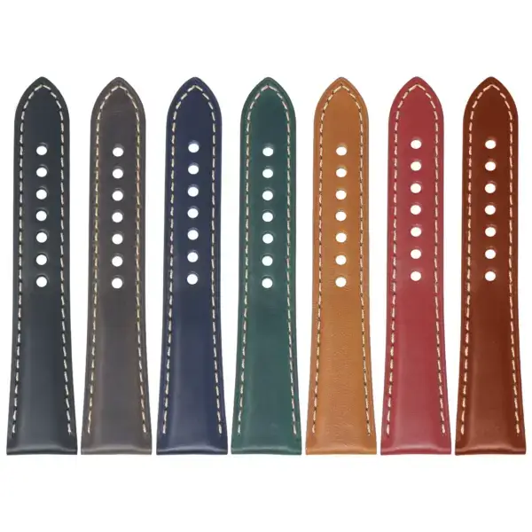 ks6 All Color StrapsCo Vintage Padded Genuine Leather Watch Band Strap Short Long 18mm 19mm 20mm 21mm 22mm
