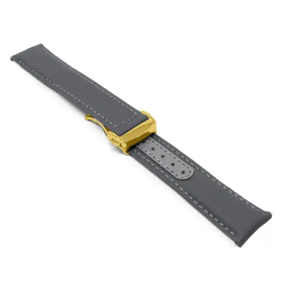 kd8.7.7.yg Angle Grey Dassari Sailcloth Explorer Watch Band Strap with Deployant Clasp 19mm 20mm 21mm 22mm new